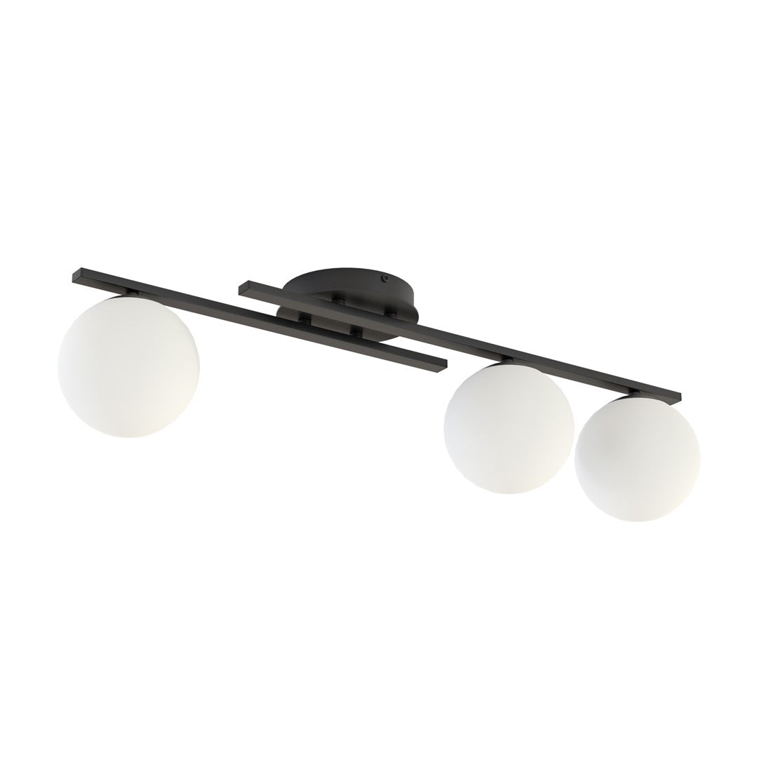 Kairo 3 Light Semi Flush Black & White