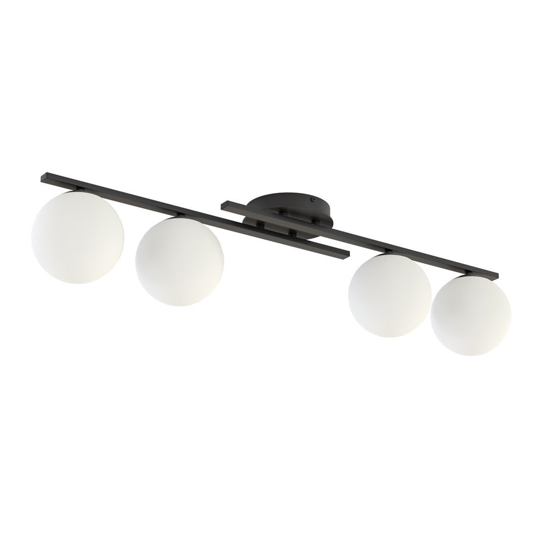 Kairo 4 Light Semi Flush Black & White