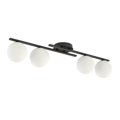 Kairo 4 Light Semi Flush Black & White