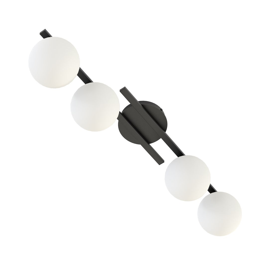 Kairo 4 Light Semi Flush Black & White