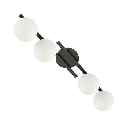 Kairo 4 Light Semi Flush Black & White