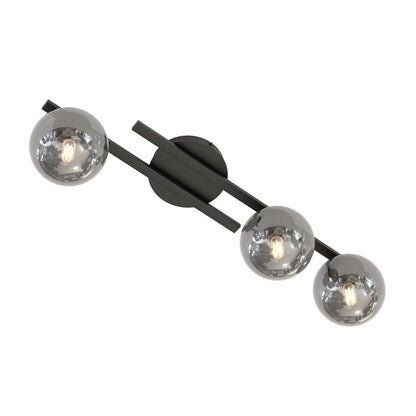 Kairo 3 Light Semi Flush Black & Graphite