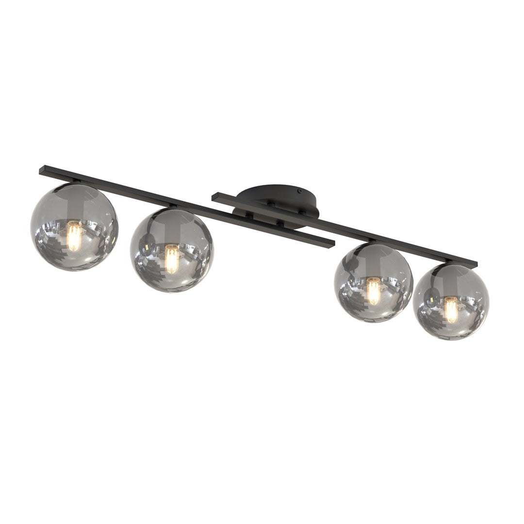 Kairo 4 Light Semi Flush Black & Graphite