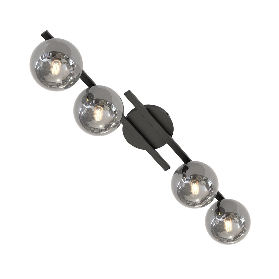 Kairo 4 Light Semi Flush Black & Graphite