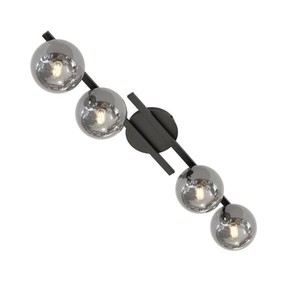 Kairo 4 Light Semi Flush Black & Graphite