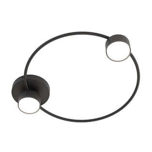 Lucio 2 Light Semi Flush Black