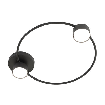 Lucio 2 Light Semi Flush Black