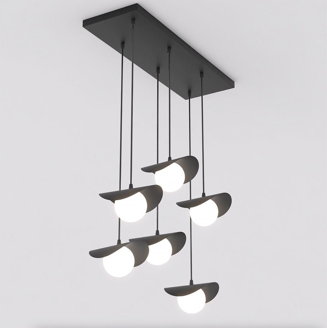Ritual 6 Light Pendant Black & White