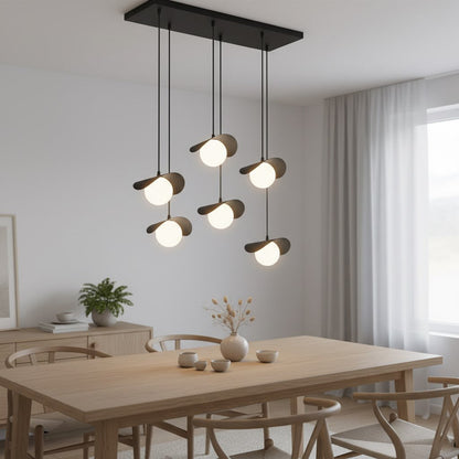 Ritual 6 Light Pendant Black & White