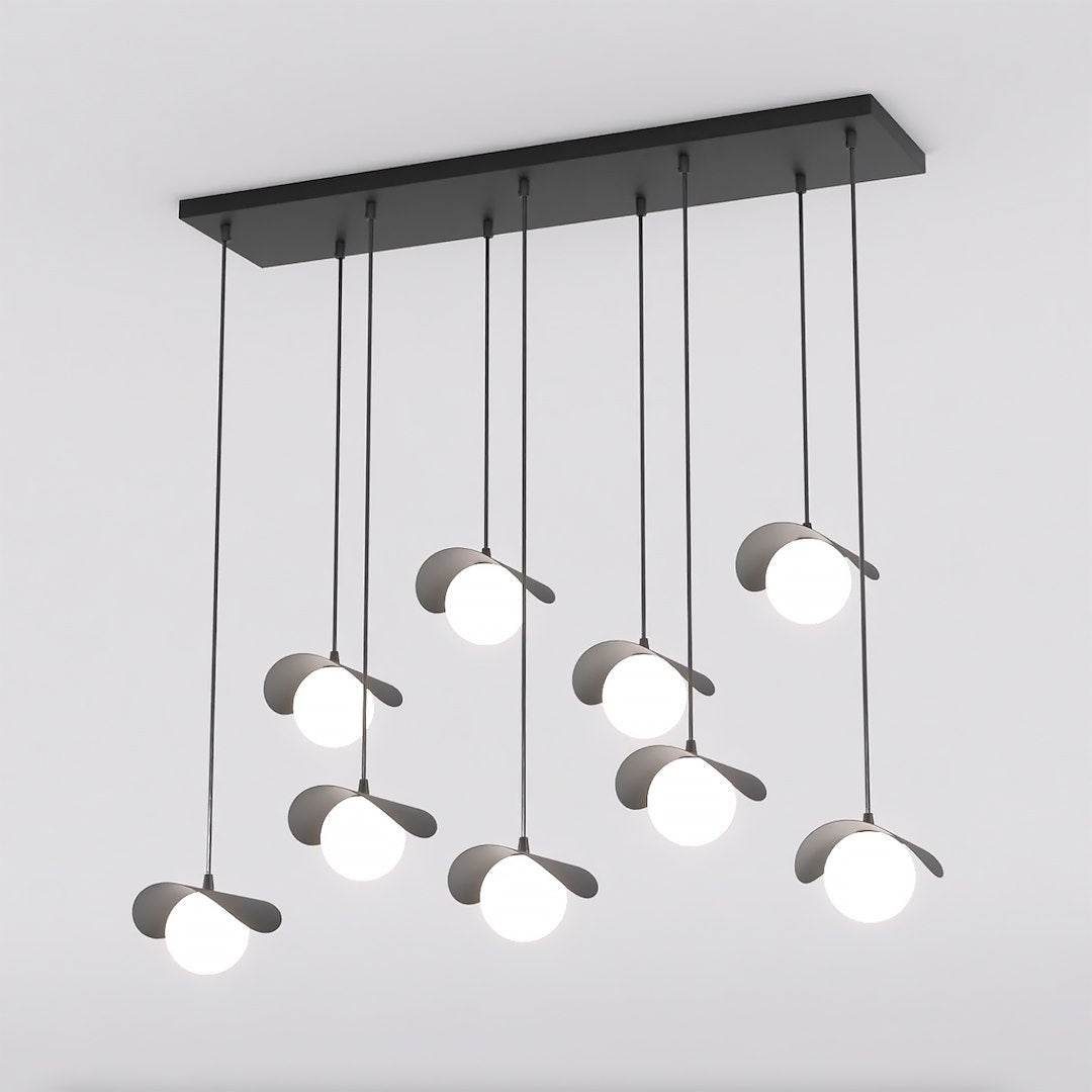 Ritual 9 Light Pendant Black & White