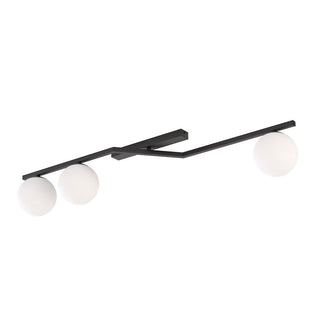 Naton 3 Light Semi Flush Black & White