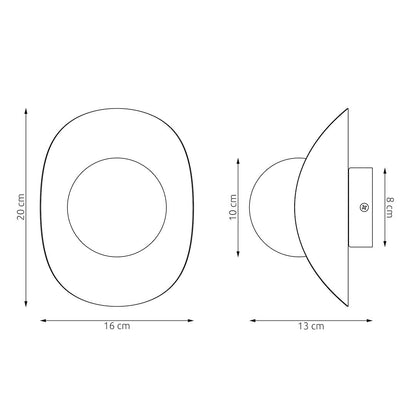 Fiero Wall Light Black & White