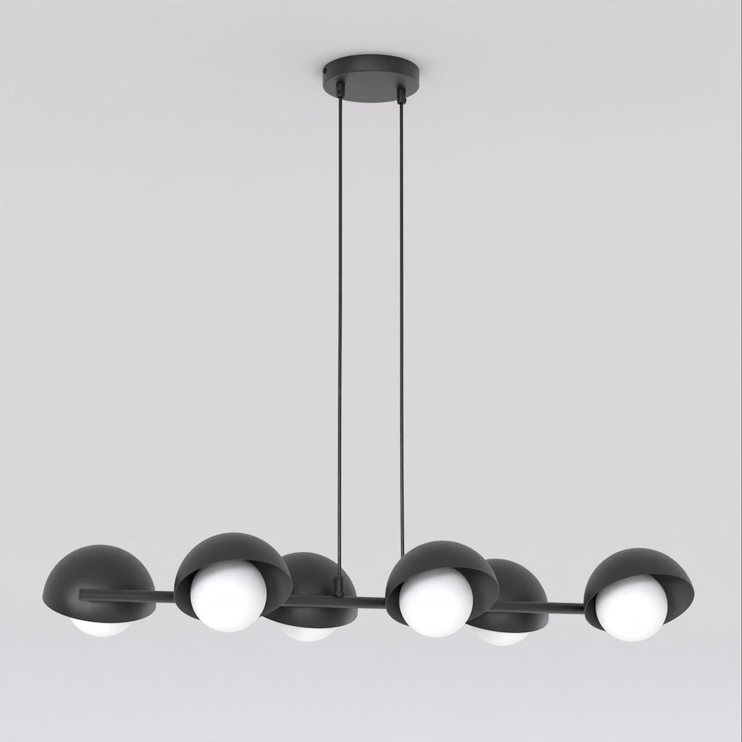 Boom 6 Light Pendant Black & White