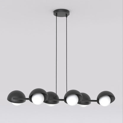 Boom 6 Light Pendant Black & White