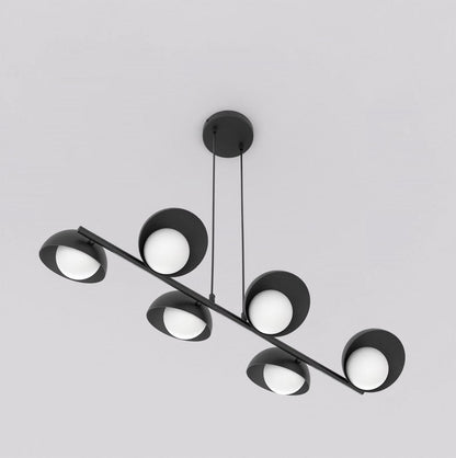 Boom 6 Light Pendant Black & White