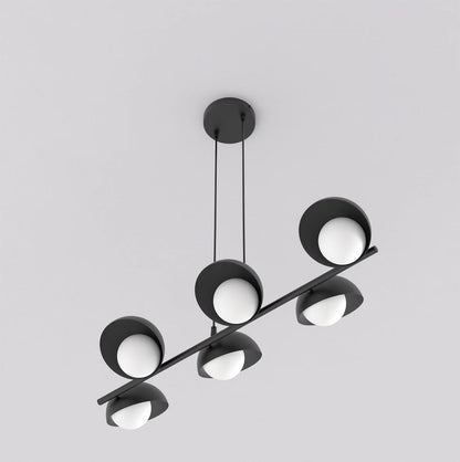 Boom 6 Light Pendant Black & White