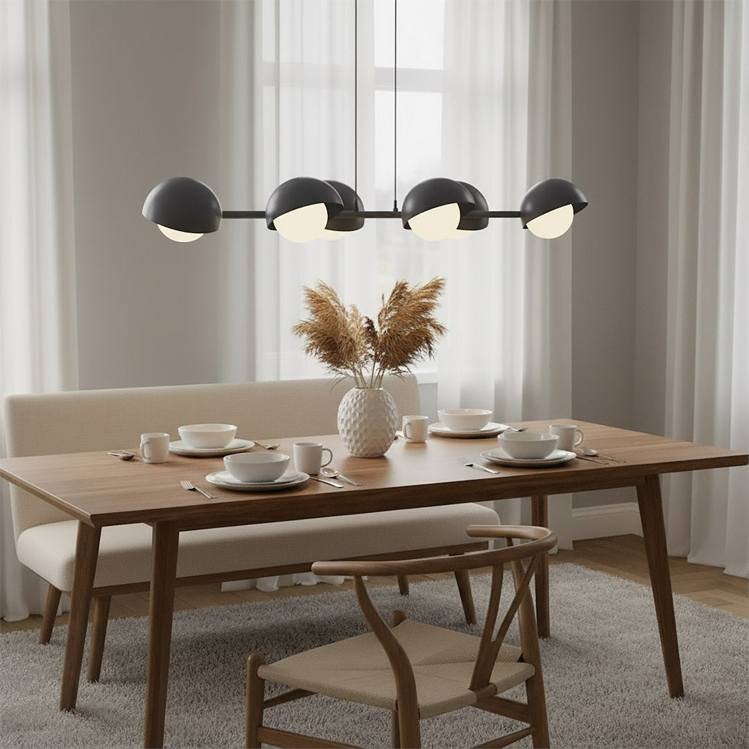 Boom 6 Light Pendant Black & White