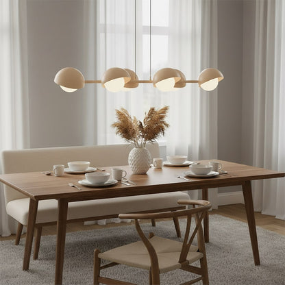 Boom 6 Light Pendant Mocha & White