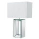Mirror Reflection 58cm Table Lamp with White Rectangle Shade