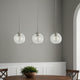 Balls 3 Light Chrome and Glass Ceiling Pendant Bar