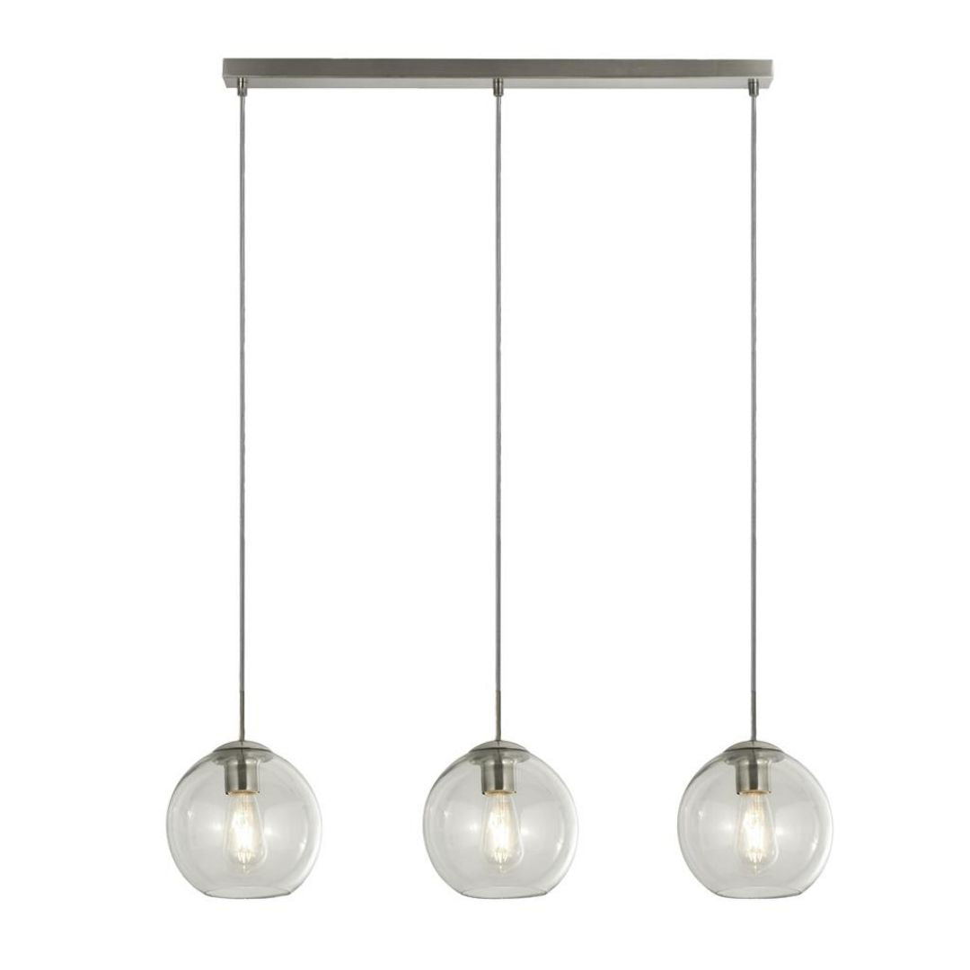 Balls 3 Light Chrome and Glass Pendant Bar