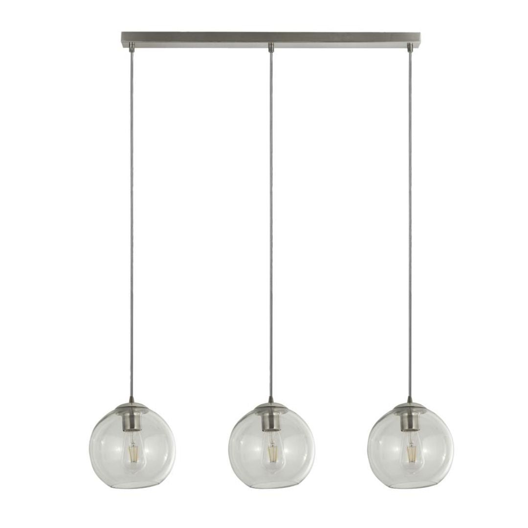 Balls 3 Light Chrome and Glass Pendant Bar