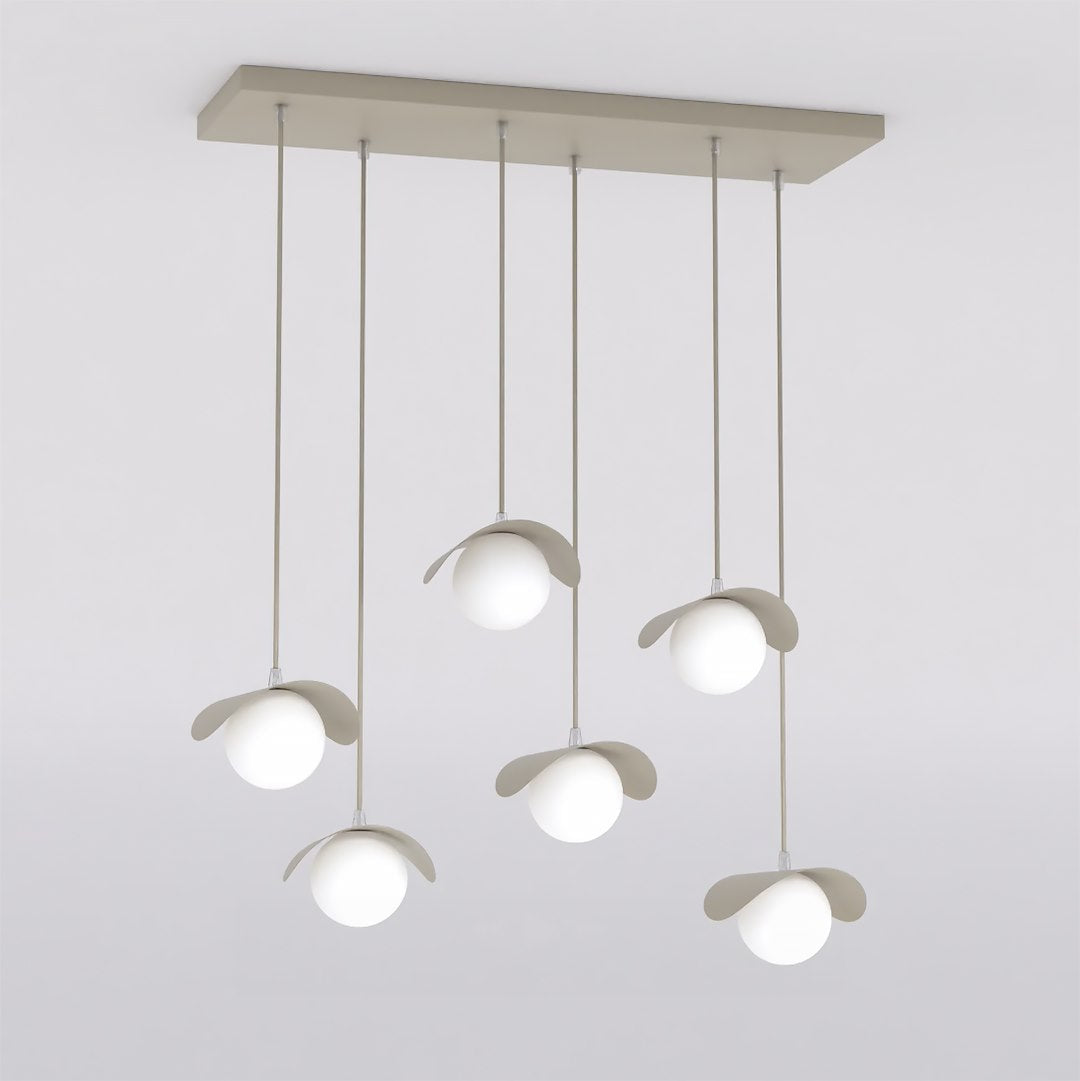 Ritual 6 Light Linear Pendant Beige