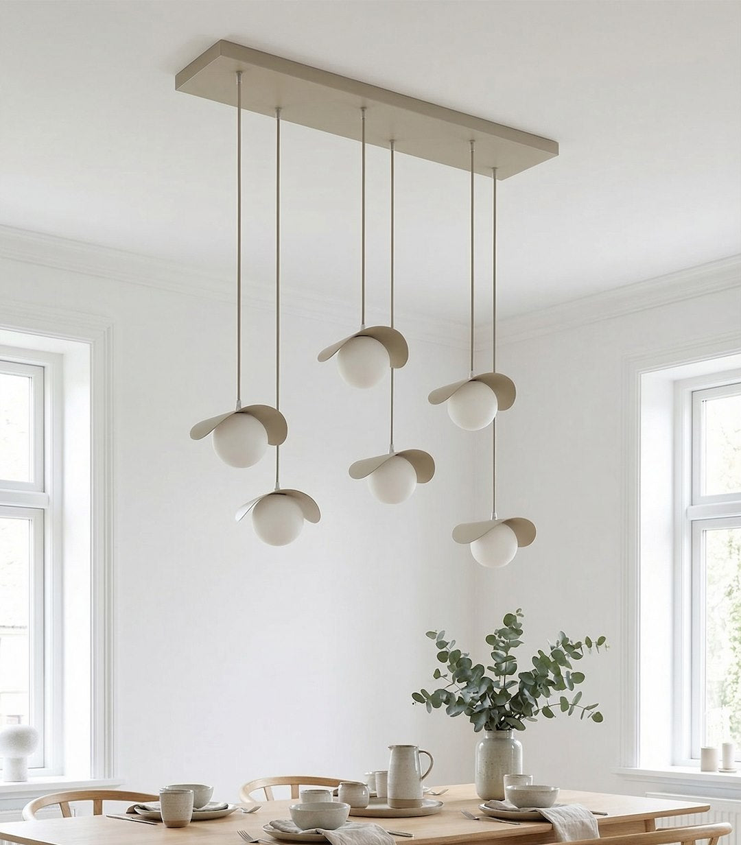 Ritual 6 Light Linear Pendant Beige