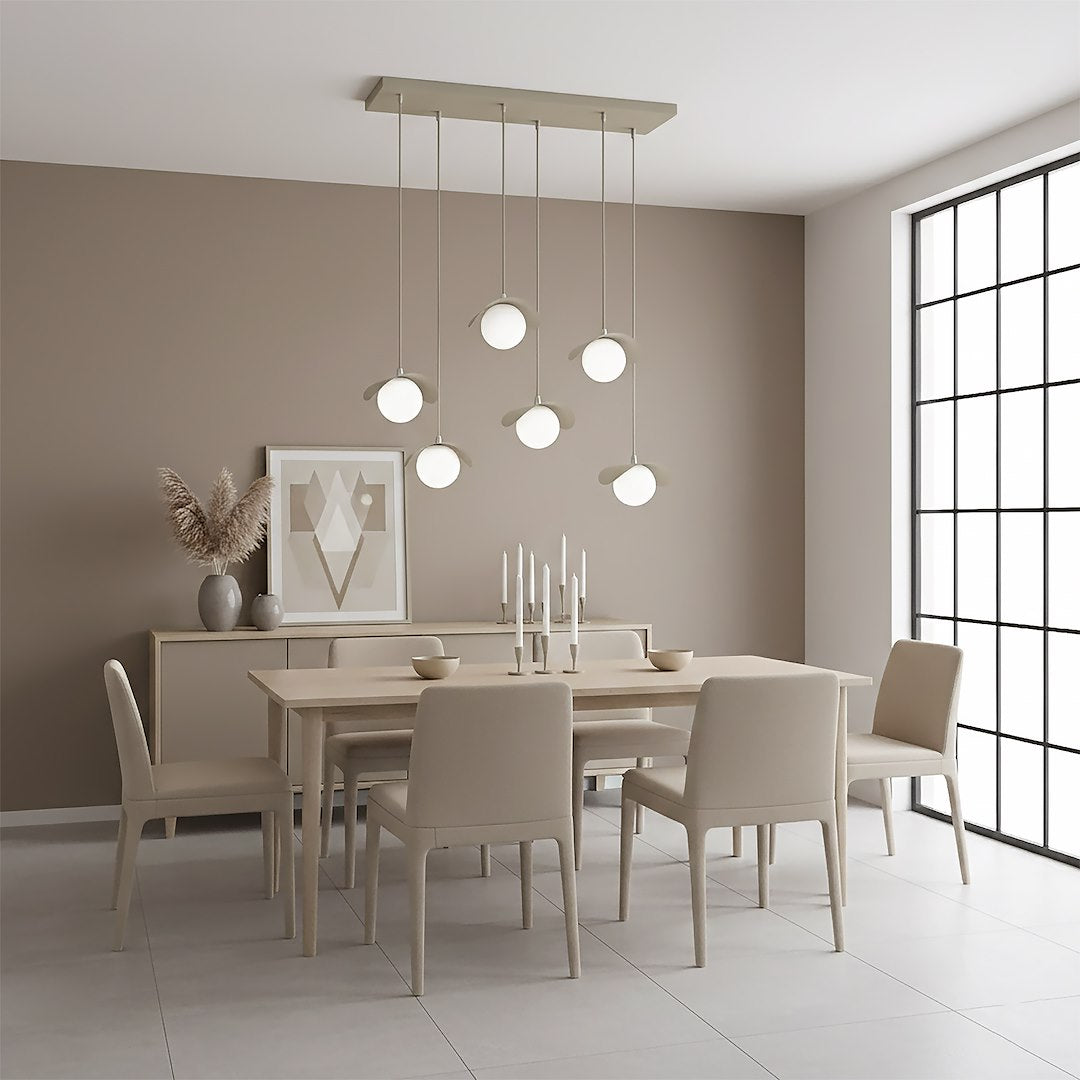 Ritual 6 Light Linear Pendant Beige