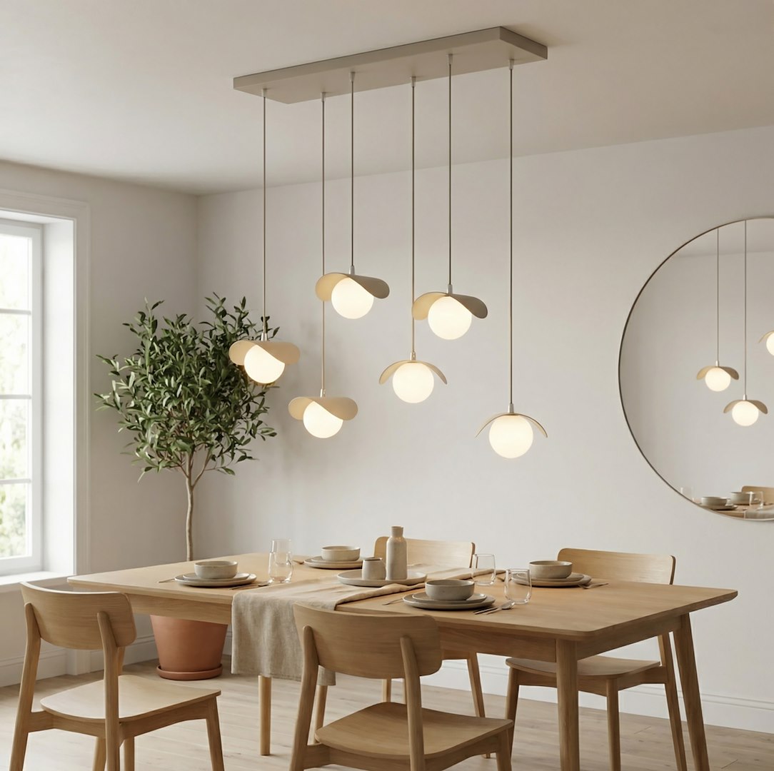 Ritual 6 Light Linear Pendant Beige