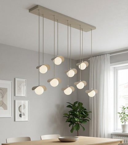 Ritual 9 Light Linear Pendant Beige