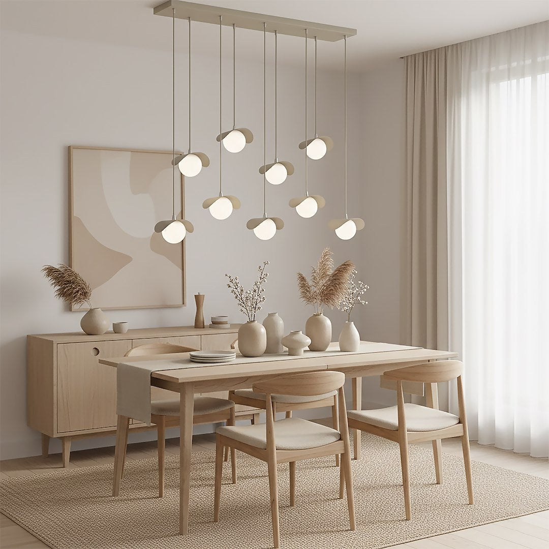 Ritual 9 Light Linear Pendant Beige