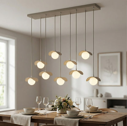 Ritual 9 Light Linear Pendant Beige