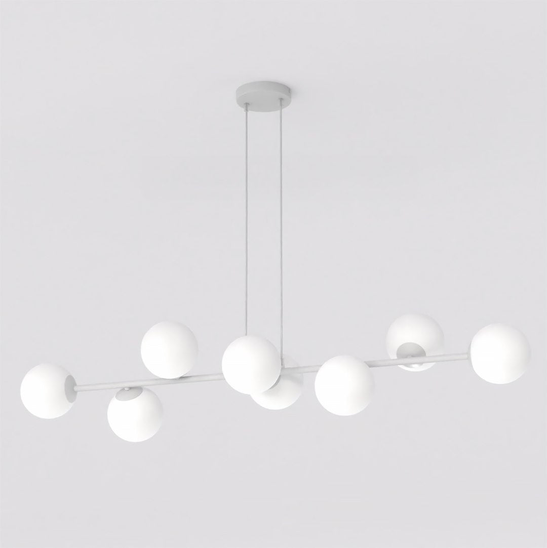 Magnus 8 Light Pendant Grey & Opal