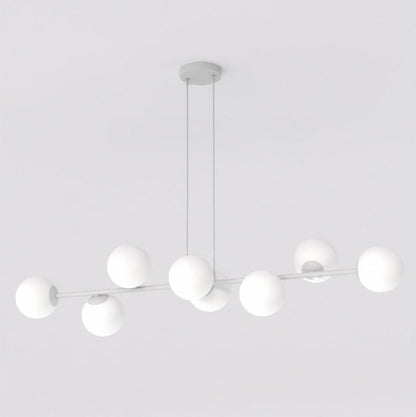 Magnus 8 Light Pendant Grey & Opal