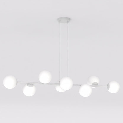 Magnus 8 Light Pendant Grey & Opal