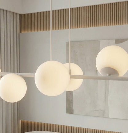 Magnus 8 Light Pendant Grey & Opal