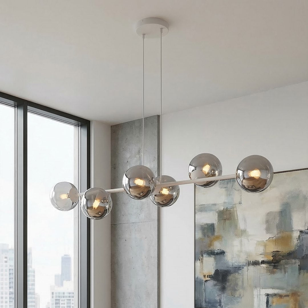 Magnus 6 Light Pendant Grey & Graphite