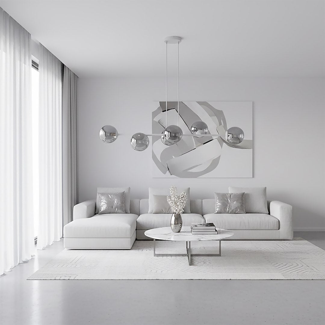 Magnus 6 Light Pendant Grey & Graphite