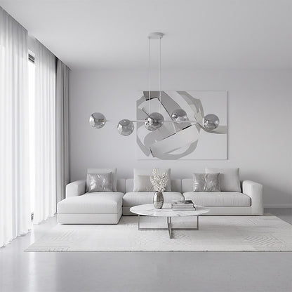 Magnus 6 Light Pendant Grey & Graphite