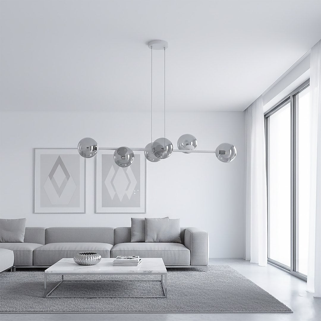 Magnus 6 Light Pendant Grey & Graphite