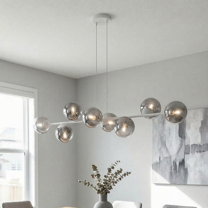 Magnus 8 Light Pendant Grey & Graphite