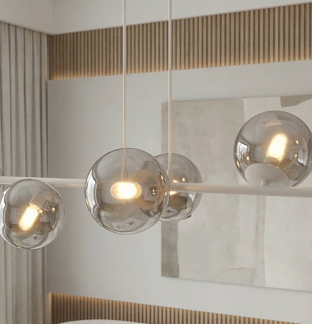 Magnus 8 Light Pendant Grey & Graphite