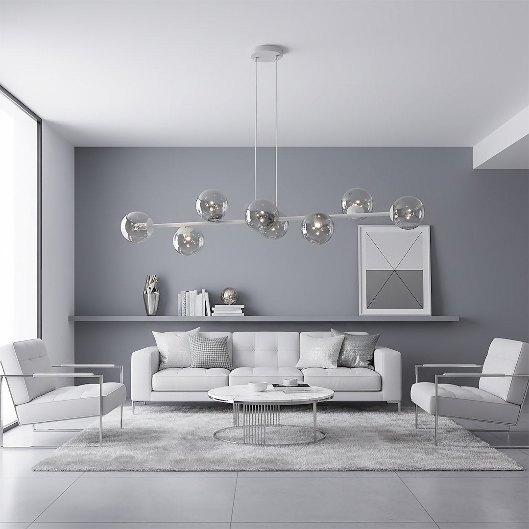 Magnus 8 Light Pendant Grey & Graphite