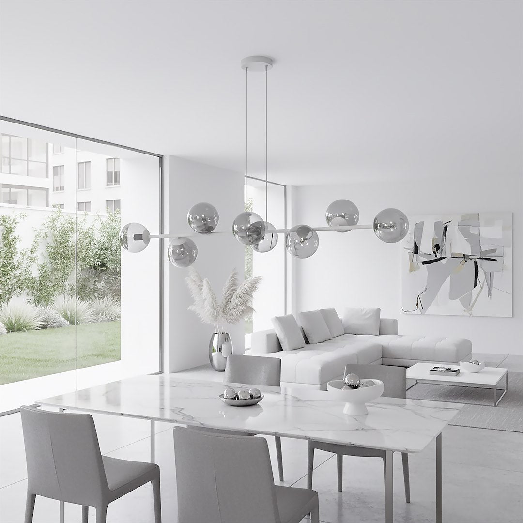 Magnus 8 Light Pendant Grey & Graphite
