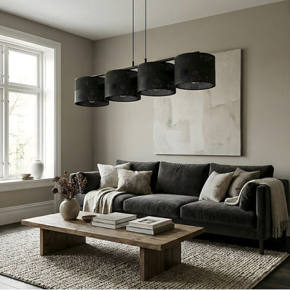 Karbon 4 Light Linear Pendant Black