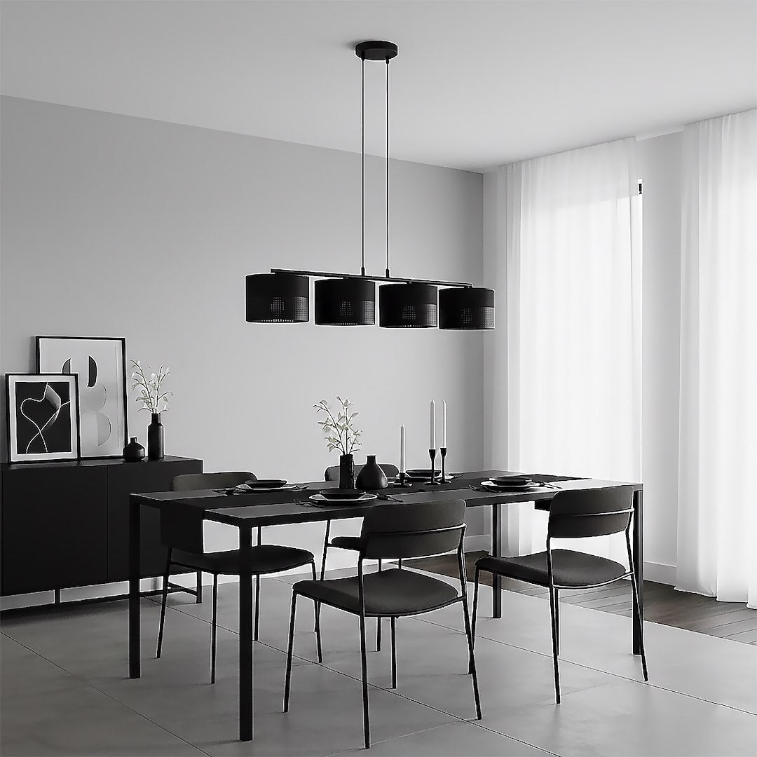 Karbon 4 Light Linear Pendant Black
