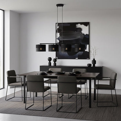 Karbon 4 Light Linear Pendant Black