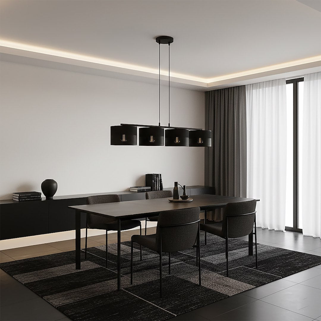 Karbon 4 Light Linear Pendant Black