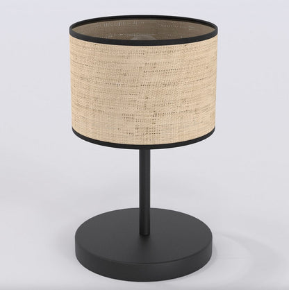 Eco Table Lamp Black & Rattan